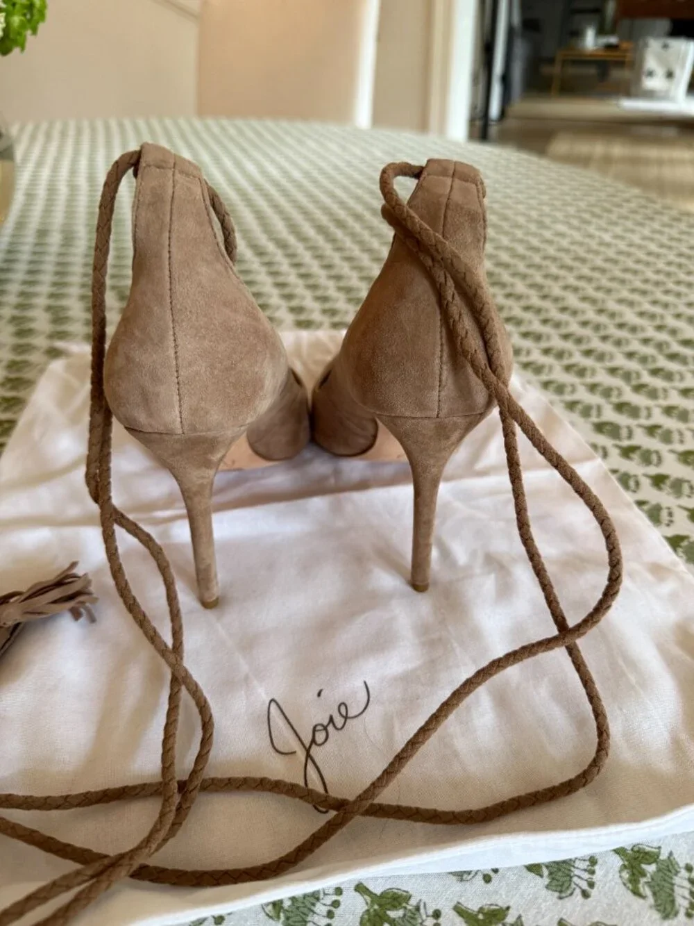 Joie Angelynn Lace Up Pumps | Brown Suede | Womens Size 39